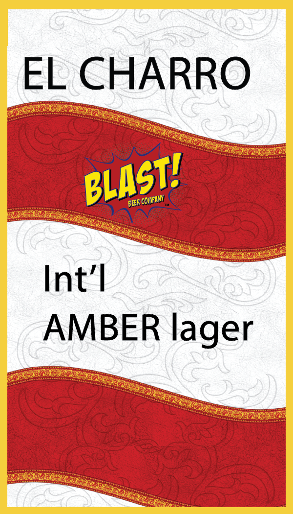 Blast El Charro Mexican Amber Lager beer Label Full Size