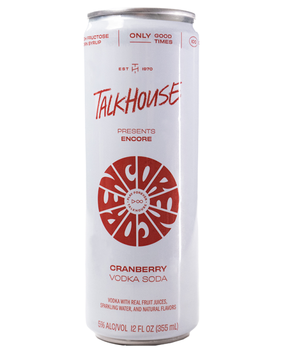 Talkhouse Cranberry Vodka Soda beer Label Full Size