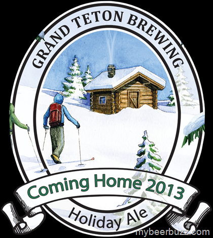 Grand Teton Coming Home Holiday Ale 2013 beer Label Full Size