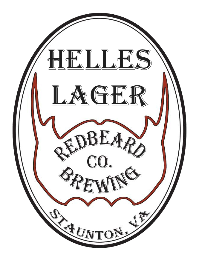 Redbeard Brewing Helles Lager beer Label Full Size