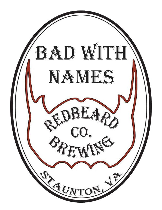 Redbeard Brewing Bad With Names beer Label Full Size