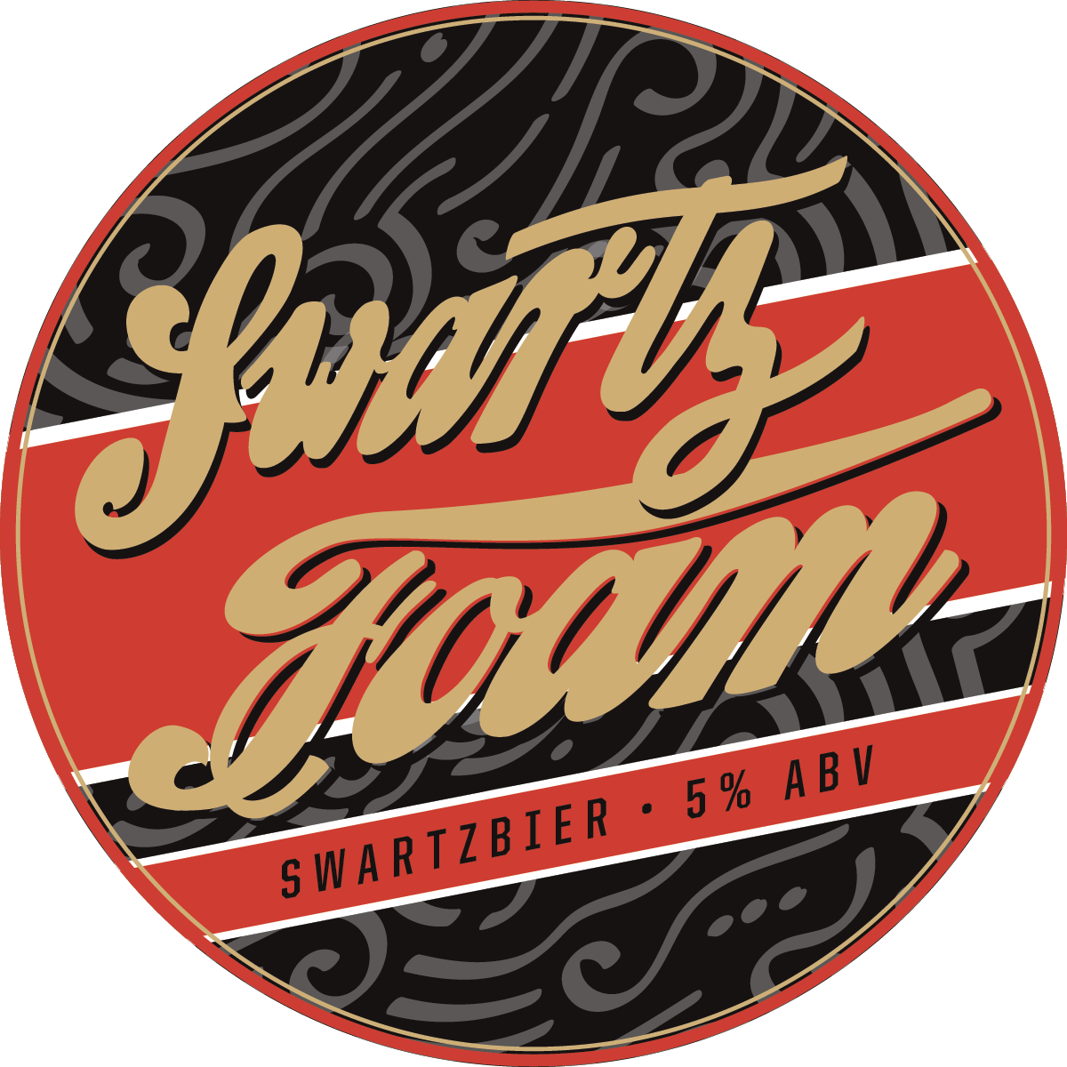 Grand Rapids Swartz Foam beer Label Full Size
