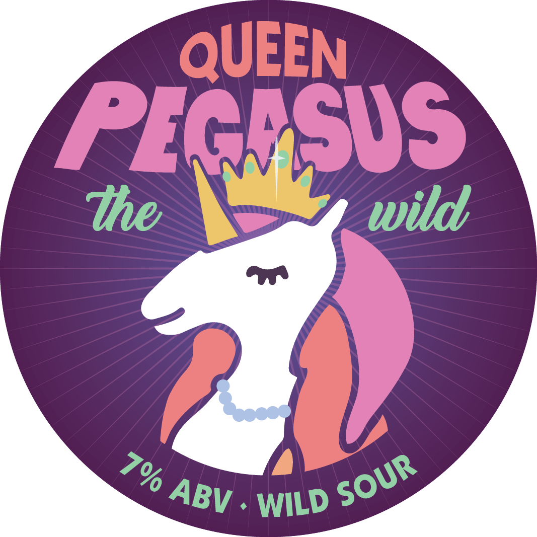 Grand Rapids Queen Pegasus The Wild beer Label Full Size