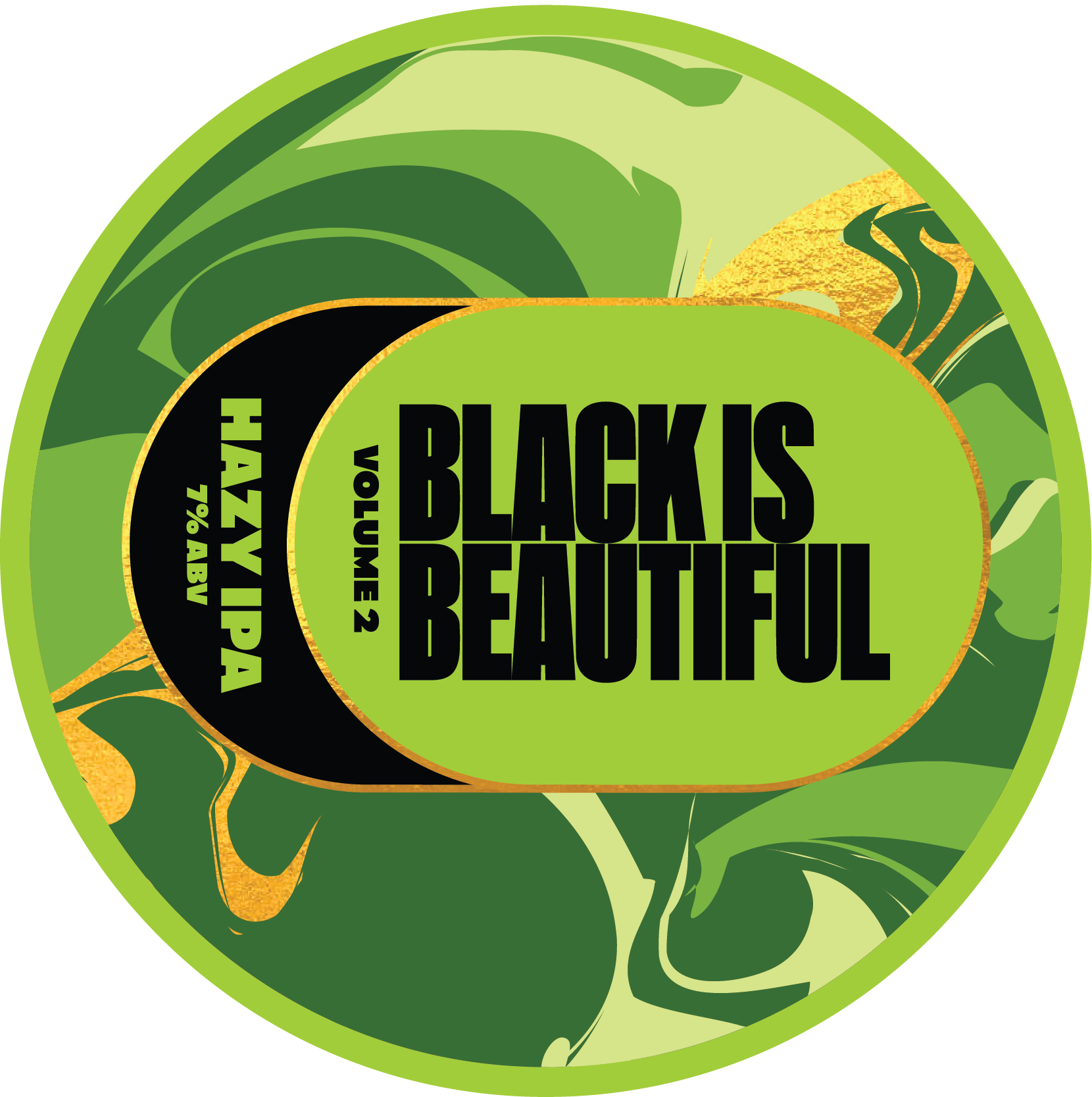 Grand Rapids Black Is Beautiful beer Label Full Size