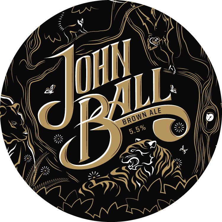 Grand Rapids The John Ball Brown beer Label Full Size