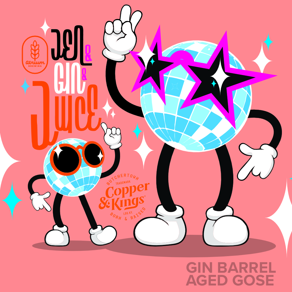 Atrium Jen & Gin & Juice beer Label Full Size