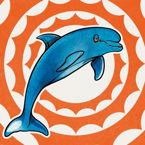 Tripping Animals Dolfans beer Label Full Size