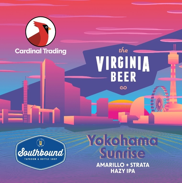 Virginia Beer Co. Yokohama Sunrise beer Label Full Size
