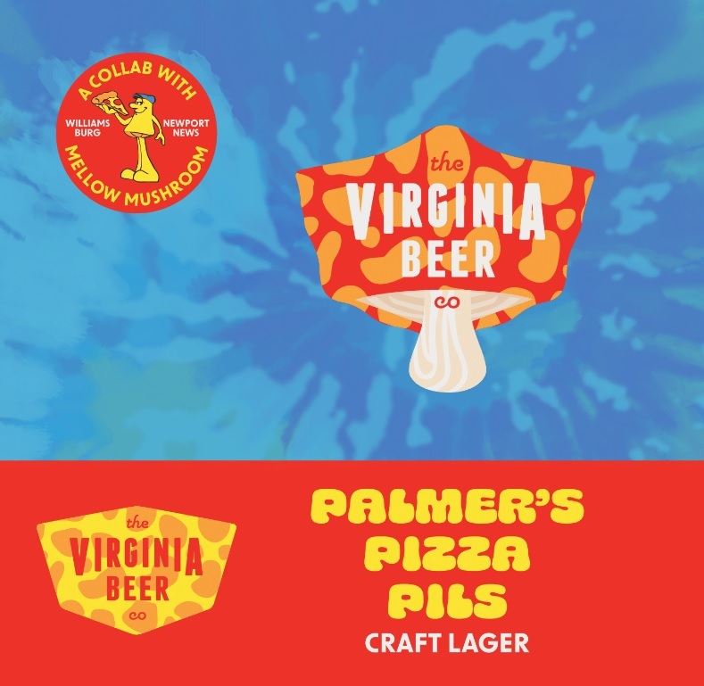 Virginia Beer Co. + Mellow Mushroom Palmer's Pizza Pils beer Label Full Size