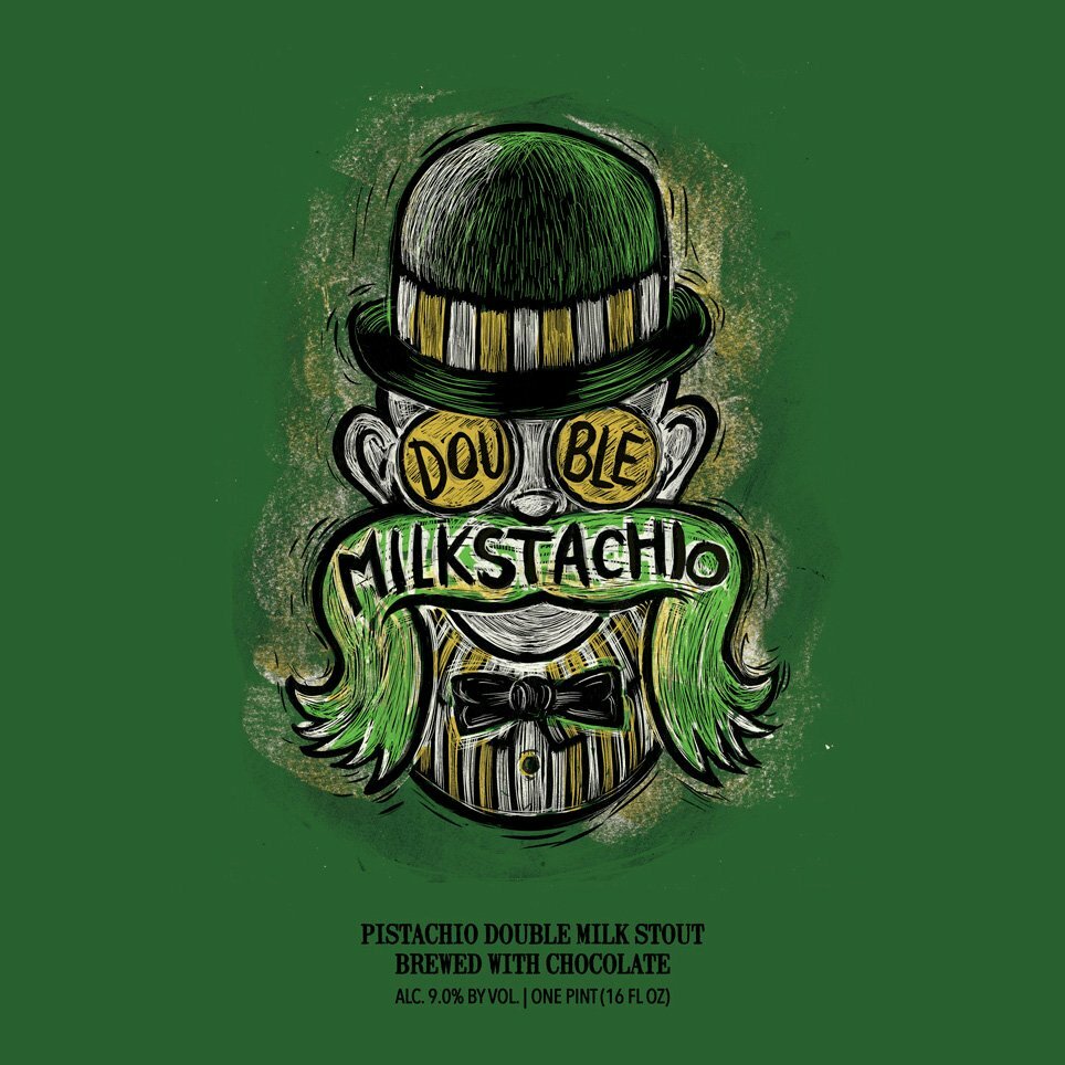 Hop Butcher for the World Double Milkstachio beer Label Full Size