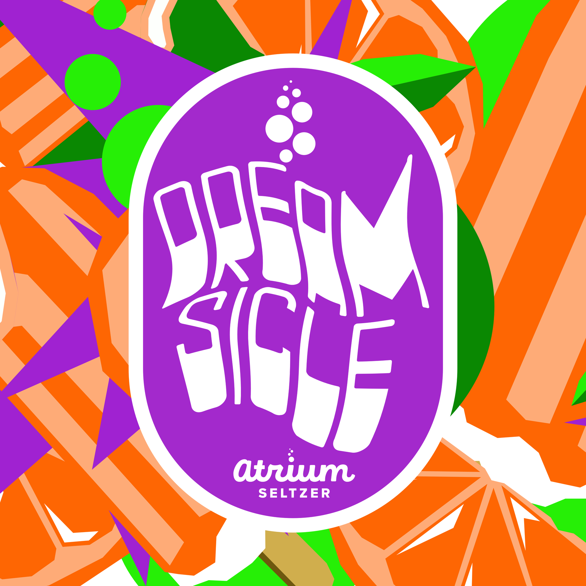 Atrium Dreamsicle Seltzer beer Label Full Size