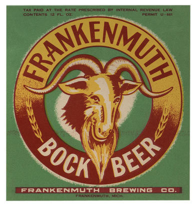 Frankenmuth Maibock beer Label Full Size
