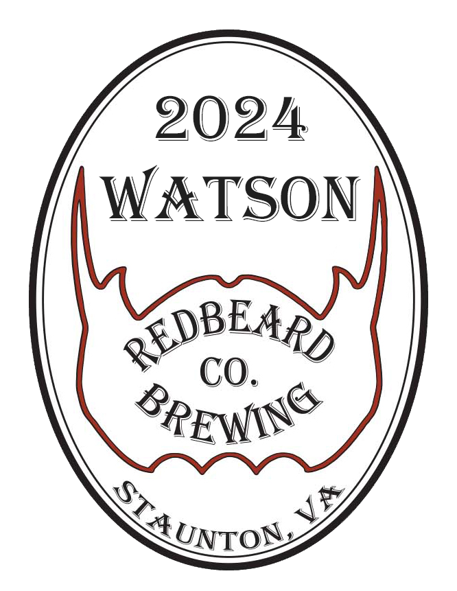 Redbeard Brewing 2024 Watson beer Label Full Size