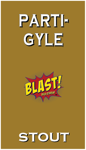 Blast Parti-Gyle Stout beer Label Full Size