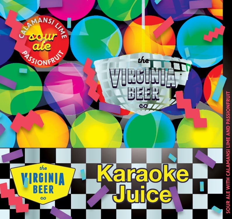 Virginia Beer Co. Karaoke Juice beer Label Full Size