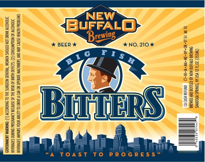 New Buffalo Big Fish Bitters beer Label Full Size