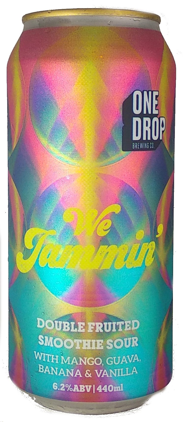 One Drop We Jammin' Double Fruited Smoothie Sour beer Label Full Size