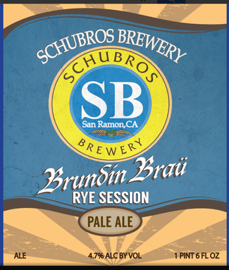 Schubros Brundin Brau Rye Session Pale Ale beer Label Full Size