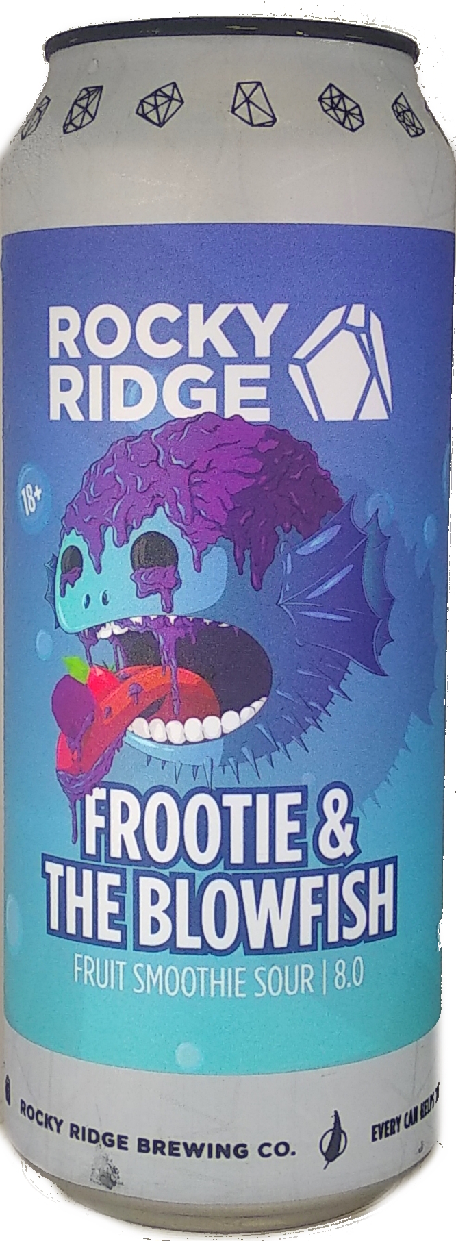 Rocky Ridge Frootie & The Blowfish Pastry Sour beer Label Full Size