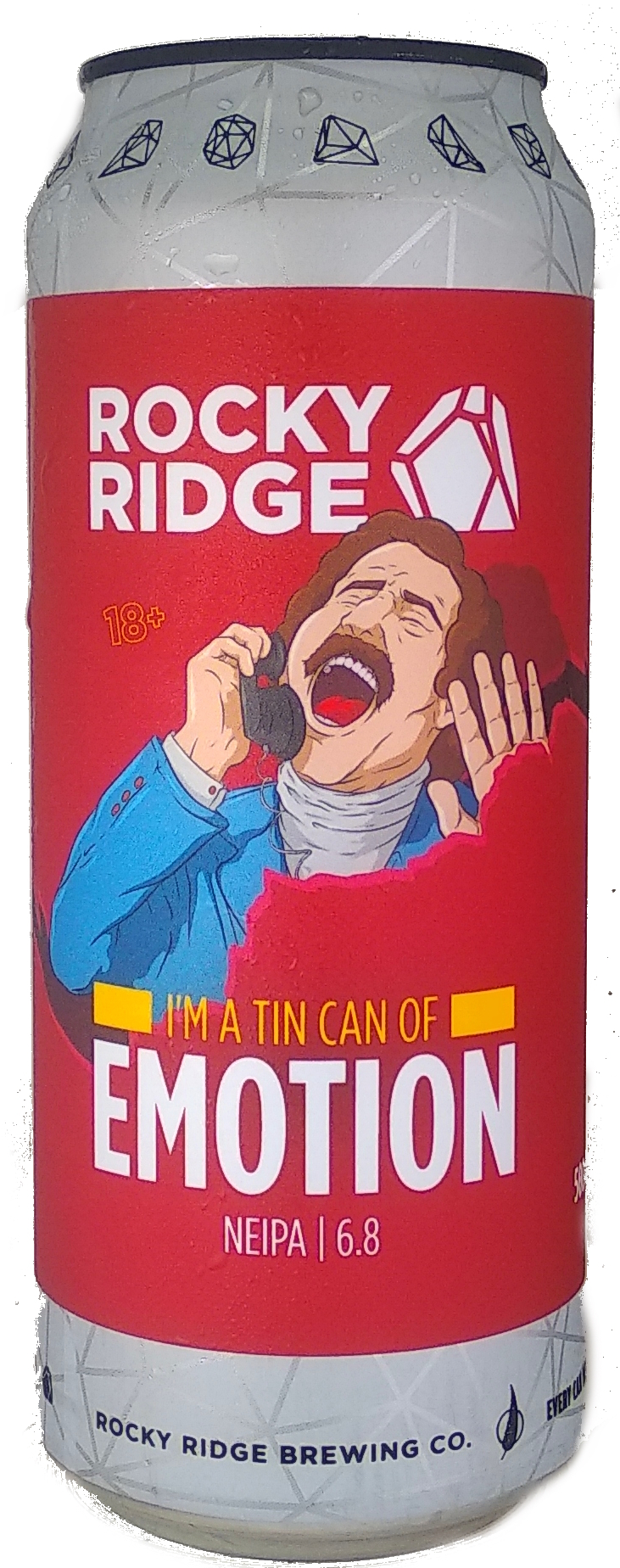 Rocky Ridge I'm A Tin Can Of Emotion beer Label Full Size