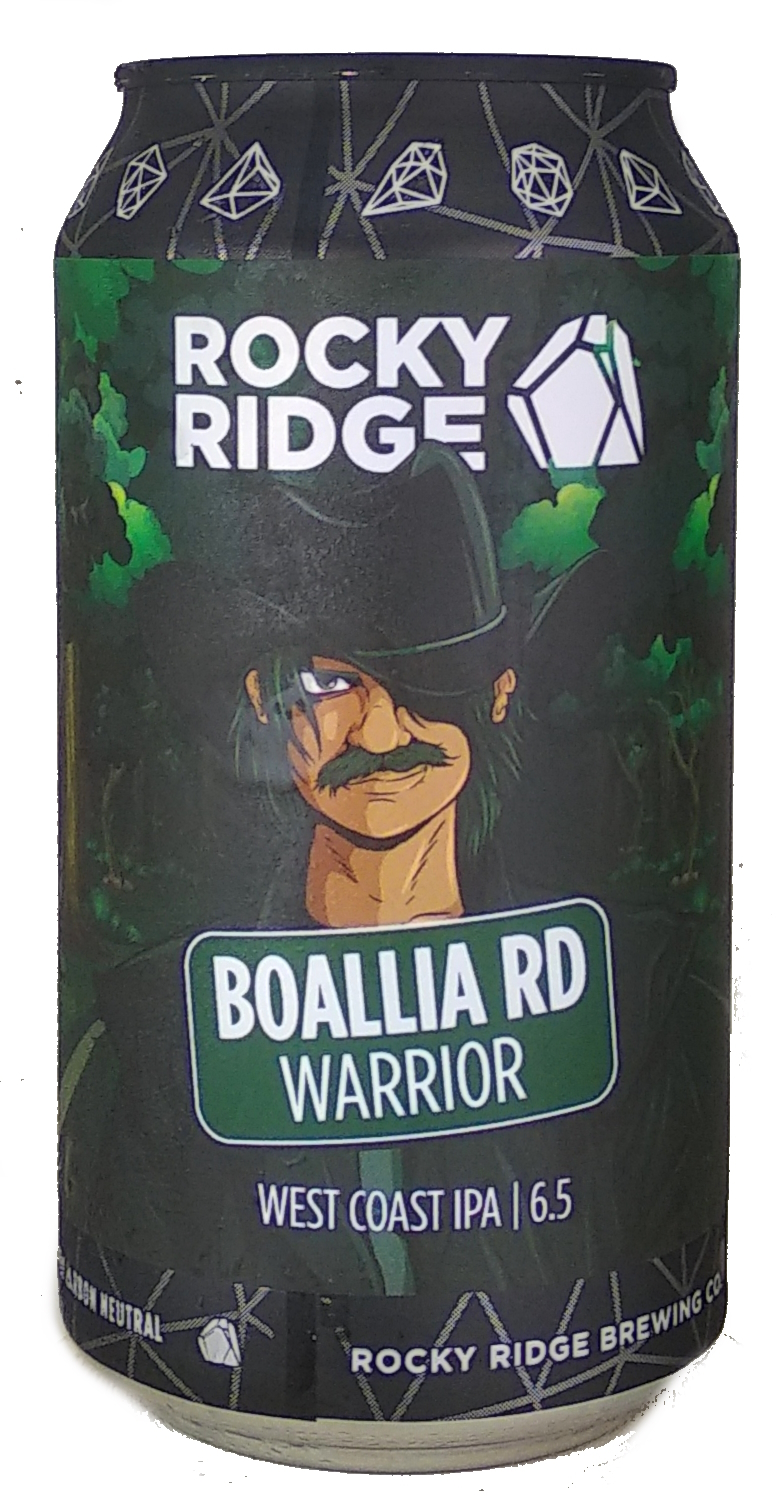 Rocky Ridge Boallia Rd Warrior beer Label Full Size