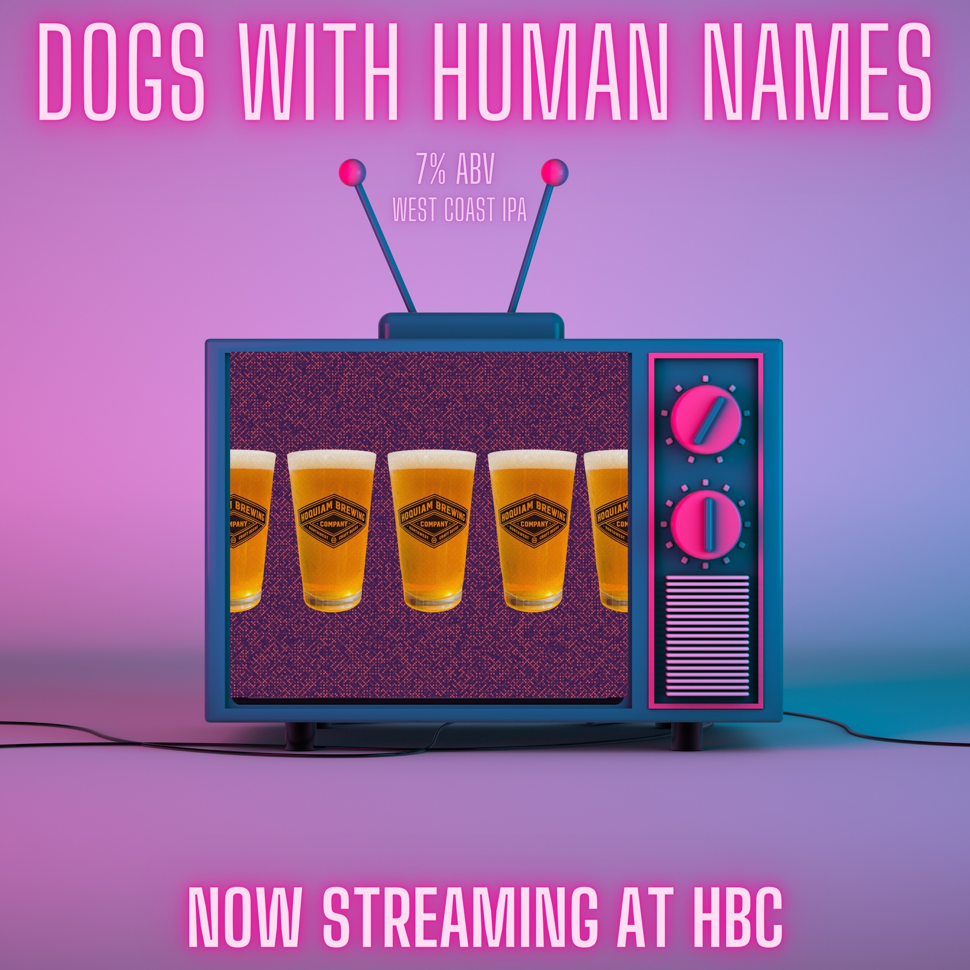 HBC Dogs With Human Names beer Label Full Size