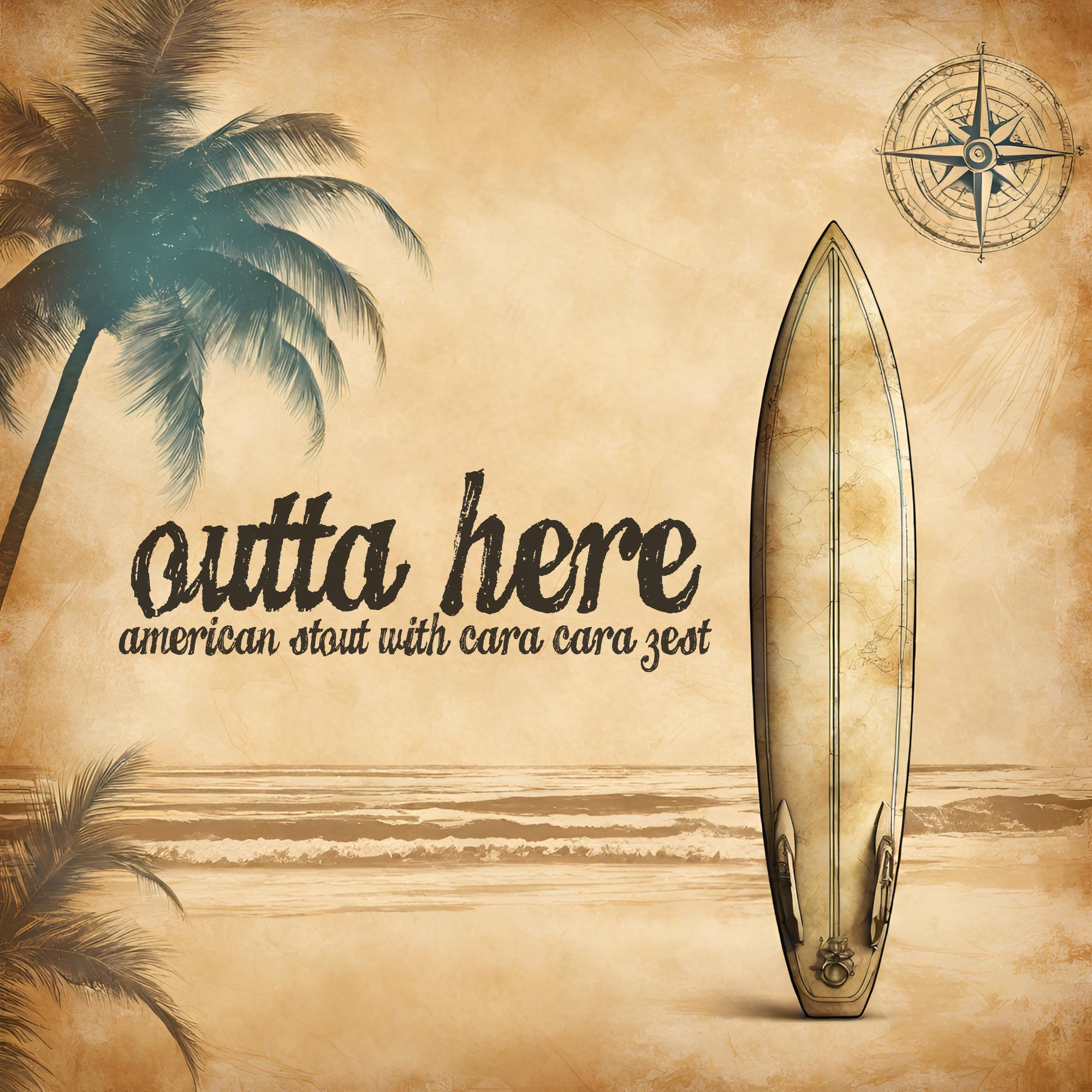 HBC Outta Here beer Label Full Size