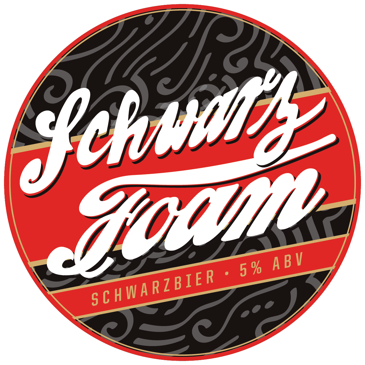 Grand Rapids Schwarz Foam beer Label Full Size