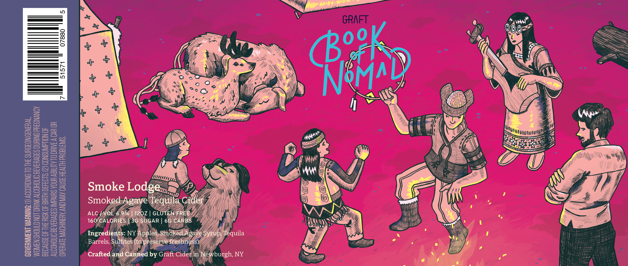 Graft Smoke Lodge | Book of Nomad beer Label Full Size