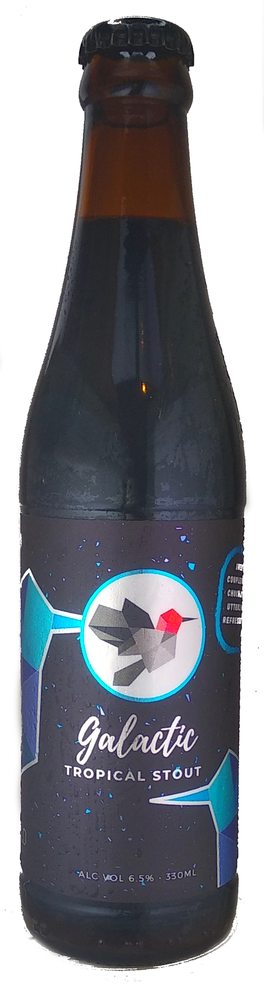 Sunbird Galactic Tropical Stout beer Label Full Size