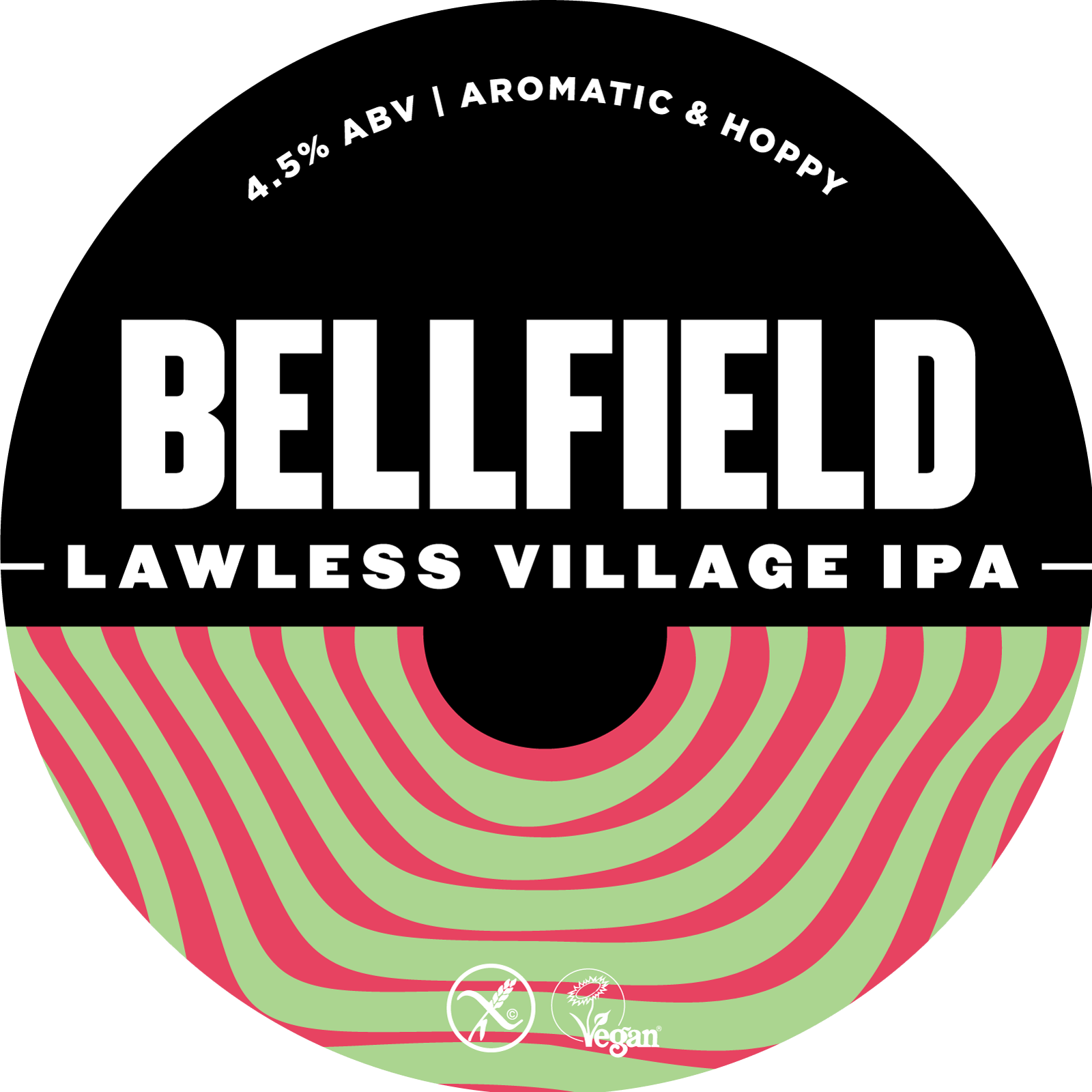 Bellfield Brewery Lawless Village IPA beer Label Full Size