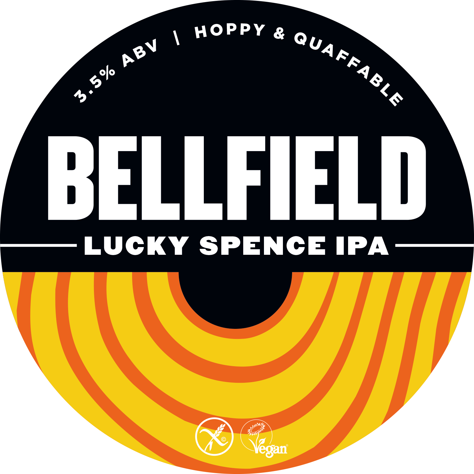 Bellfield Brewery Lucky Spence IPA beer Label Full Size