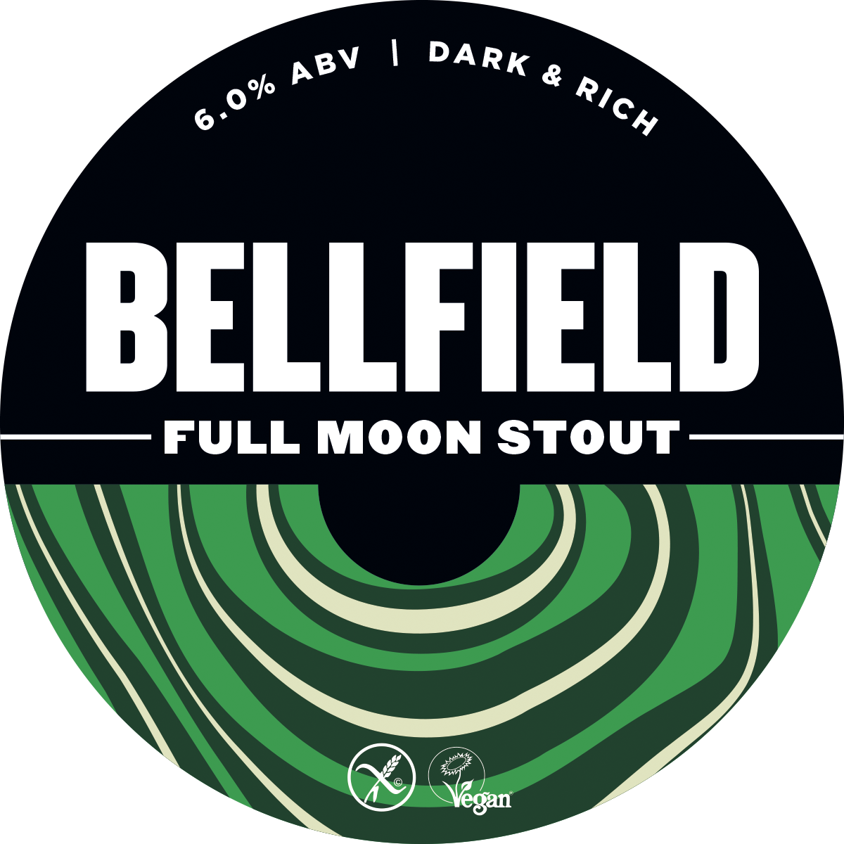 Bellfield Brewery Full Moon Stout beer Label Full Size