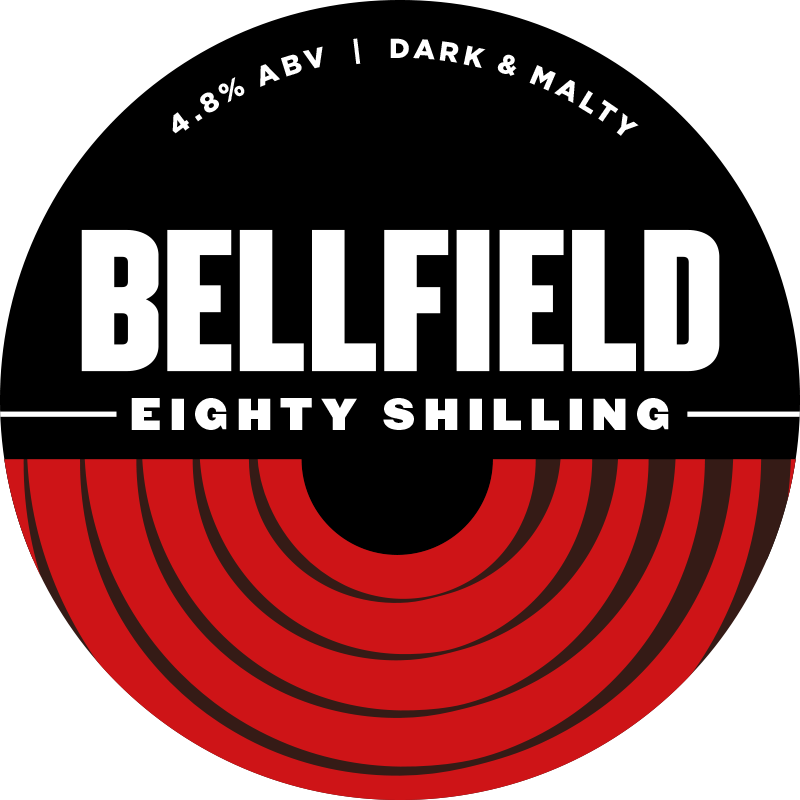 Bellfield Brewery Eighty Shilling beer Label Full Size