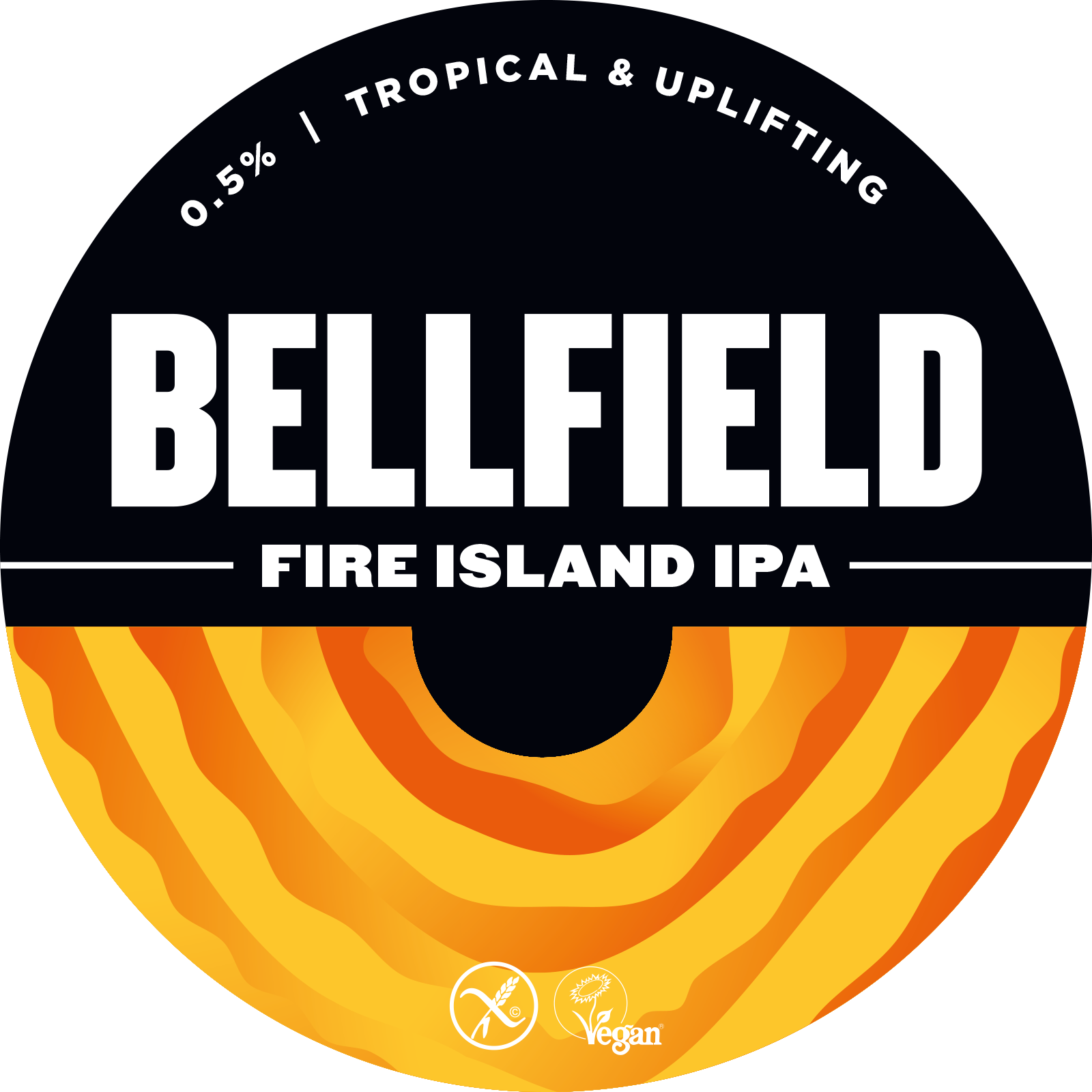 Bellfield Brewery Fire Island IPA beer Label Full Size