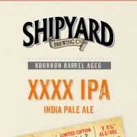 Shipyard Bourbon Barrel Aged XXXXIPA beer Label Full Size