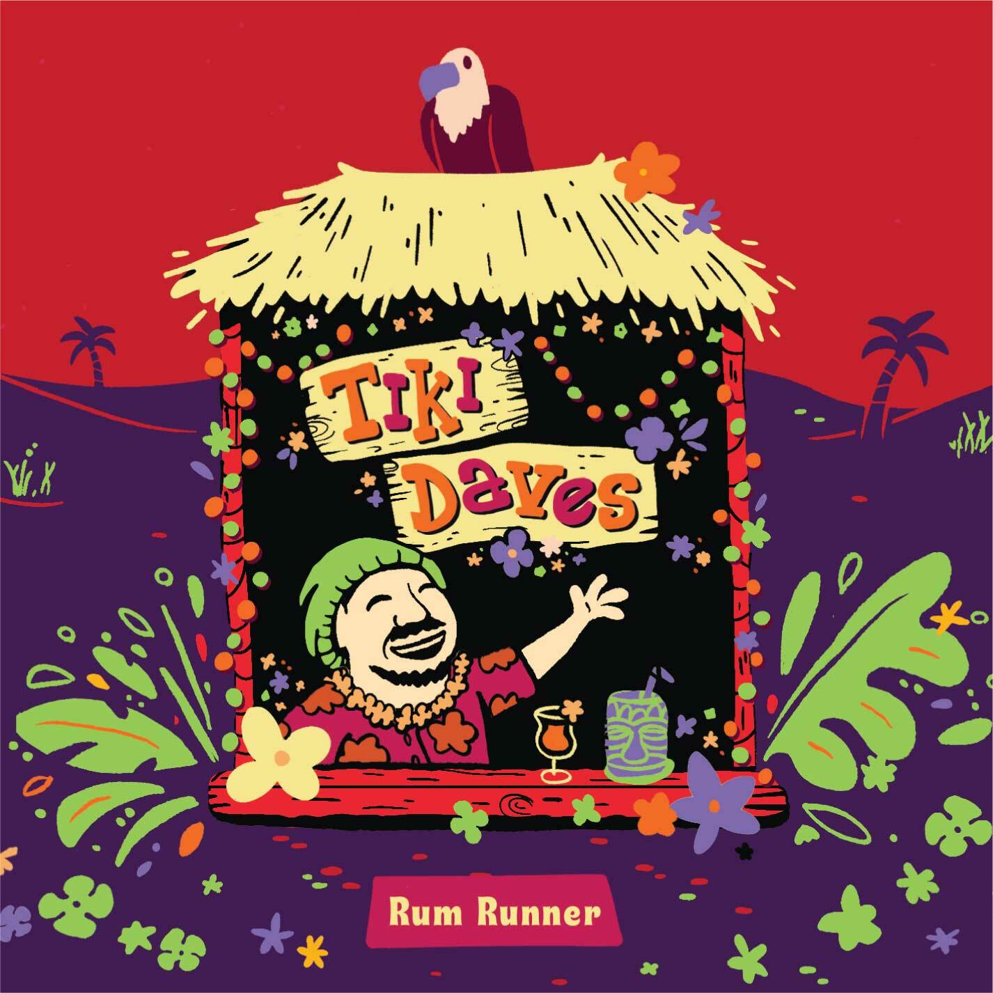 Eagle Park Tiki Dave's: Rum Runner beer Label Full Size