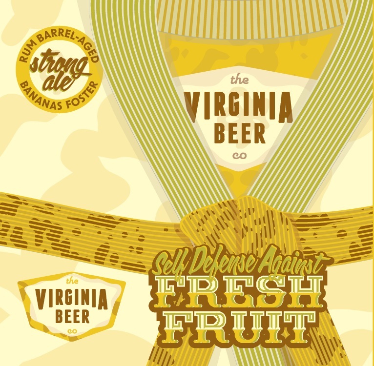 Virginia Beer Co. Self Defense Against Fresh Fruit beer Label Full Size