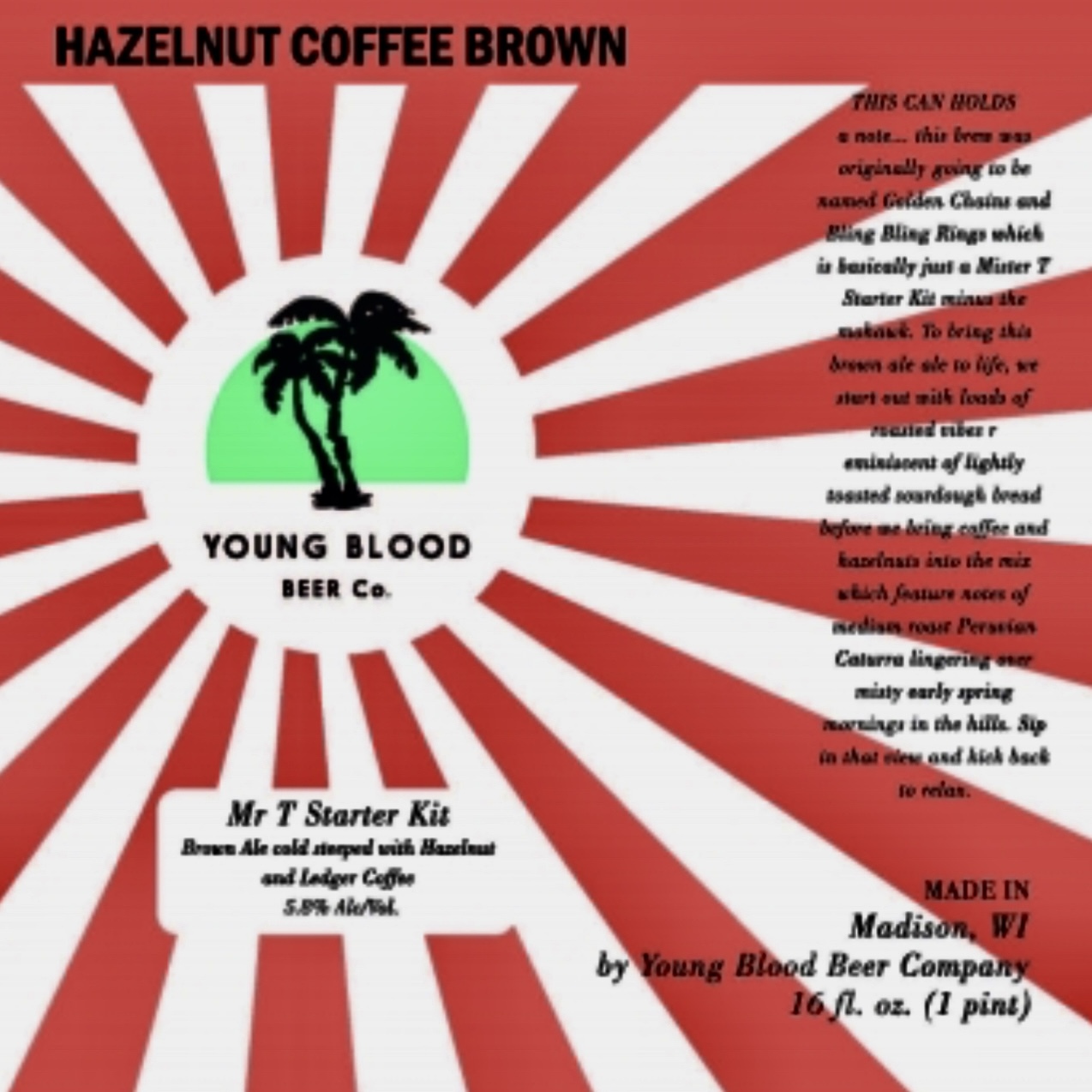 Young Blood Mr. T Starter Kit beer Label Full Size