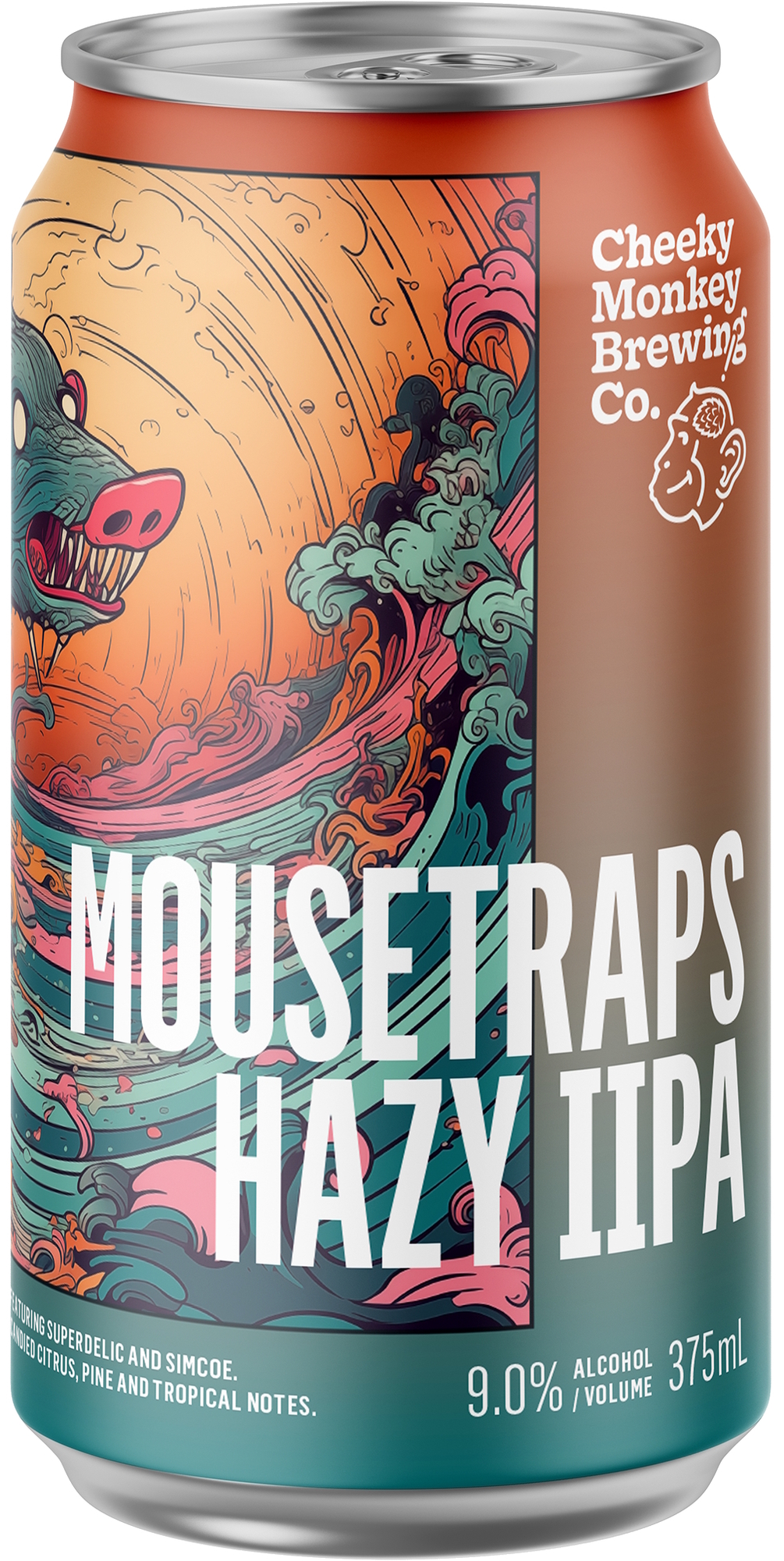 Cheeky Monkey Mousetraps beer Label Full Size