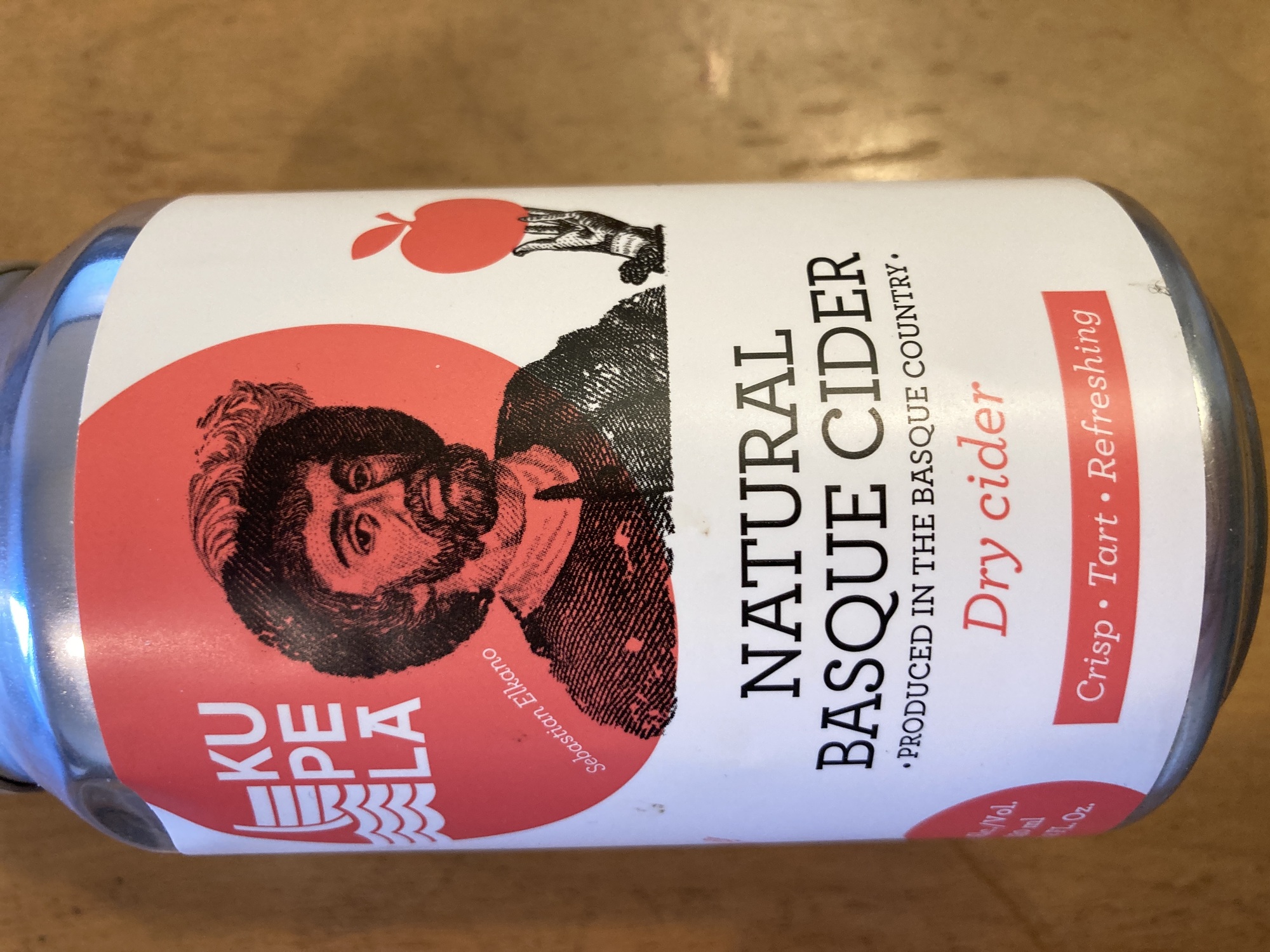 Kupela Natural Basque Cider beer Label Full Size