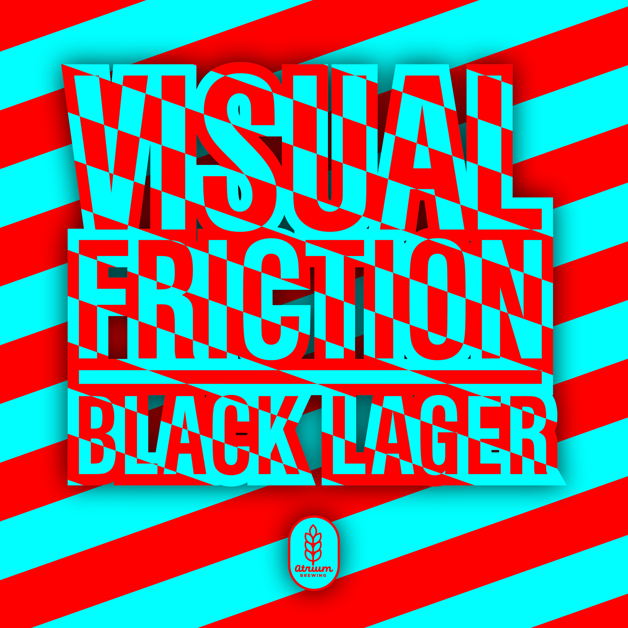 Atrium Visual Friction beer Label Full Size