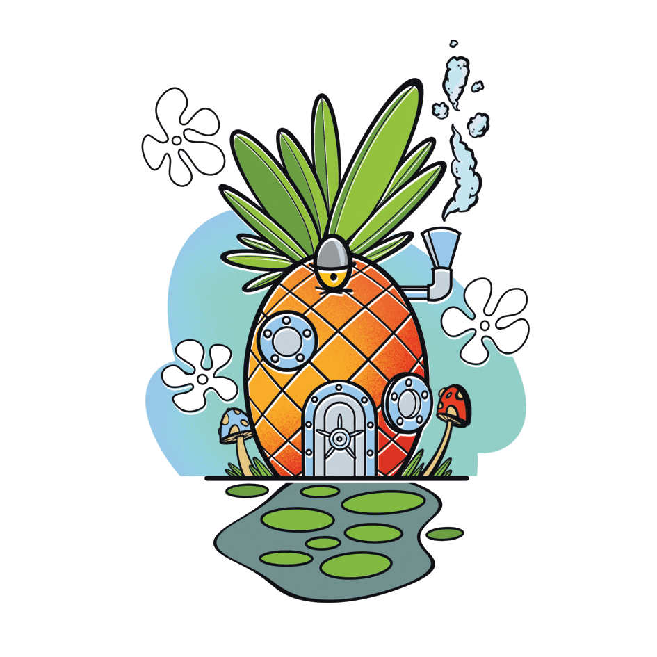 Tripping Animals Pineapple Under The Sea beer Label Full Size