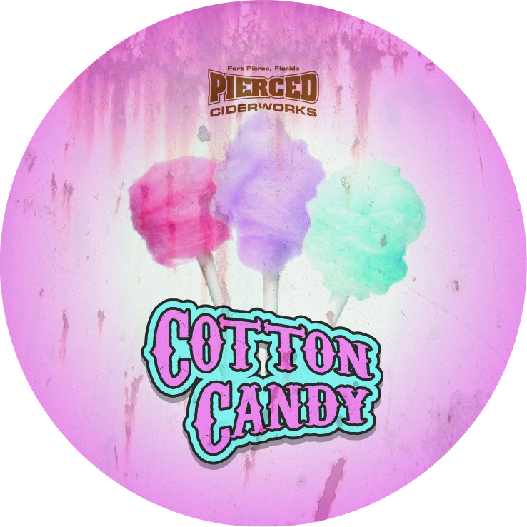 Pierced Cider Cotton Candy beer Label Full Size
