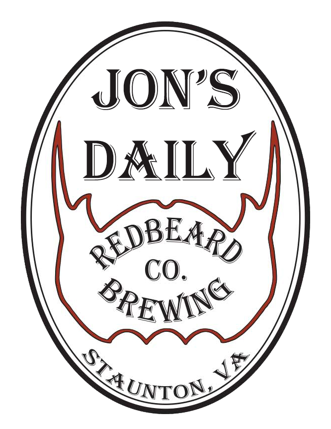 Redbeard Brewing Jon's Daily beer Label Full Size