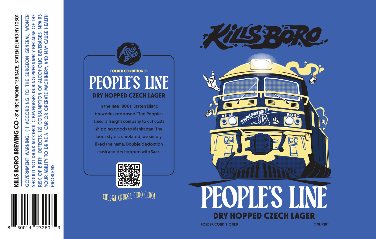Kills Boro People's Line beer Label Full Size