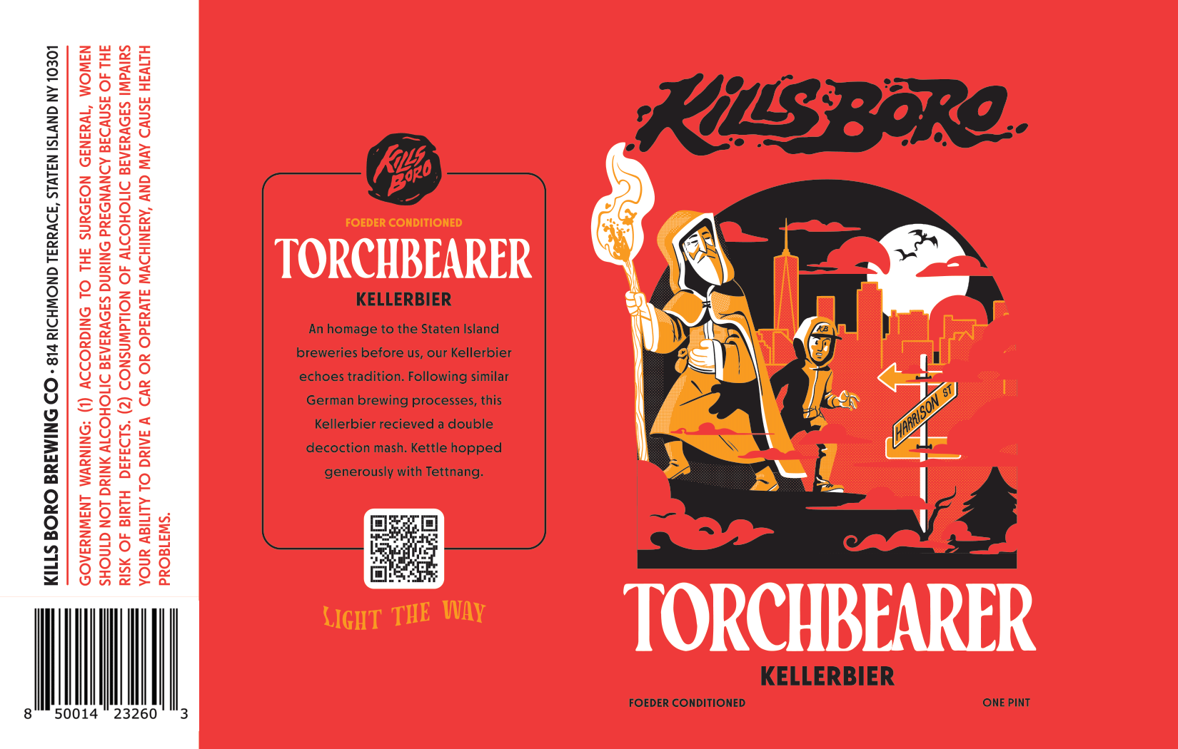 Kills Boro Torchbearer beer Label Full Size
