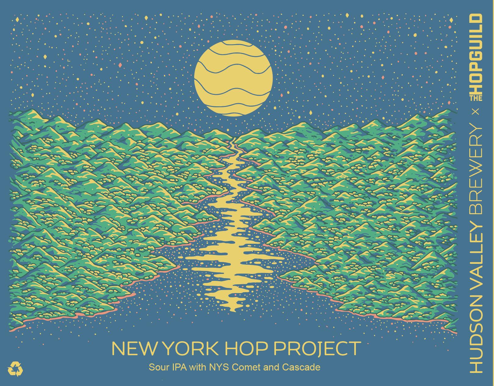Hudson Valley New York Hop Project beer Label Full Size