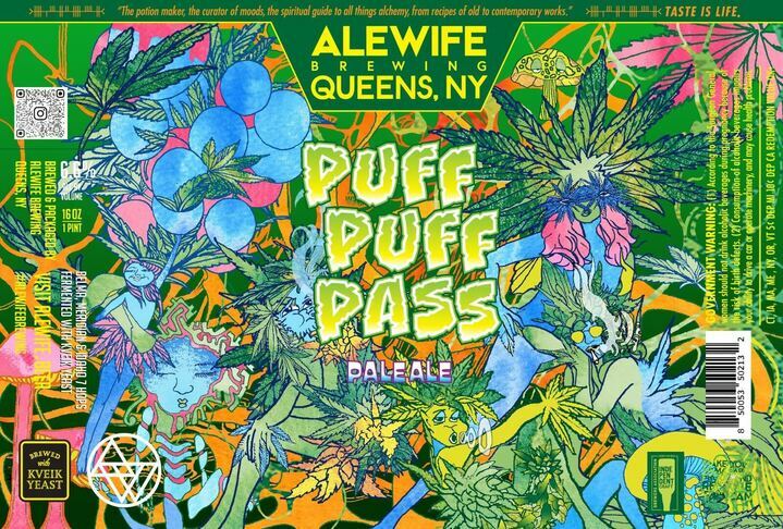 Alewife Puff Puff Pass IPA beer Label Full Size