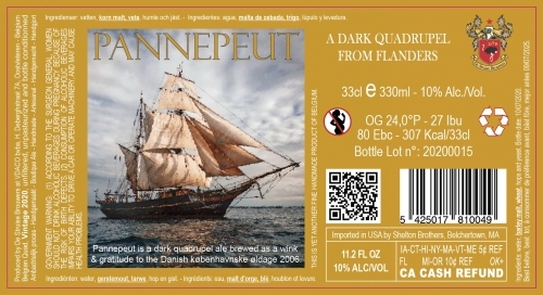 Struise Pannepøt - Old Monk's Ale - Pannepeut beer Label Full Size